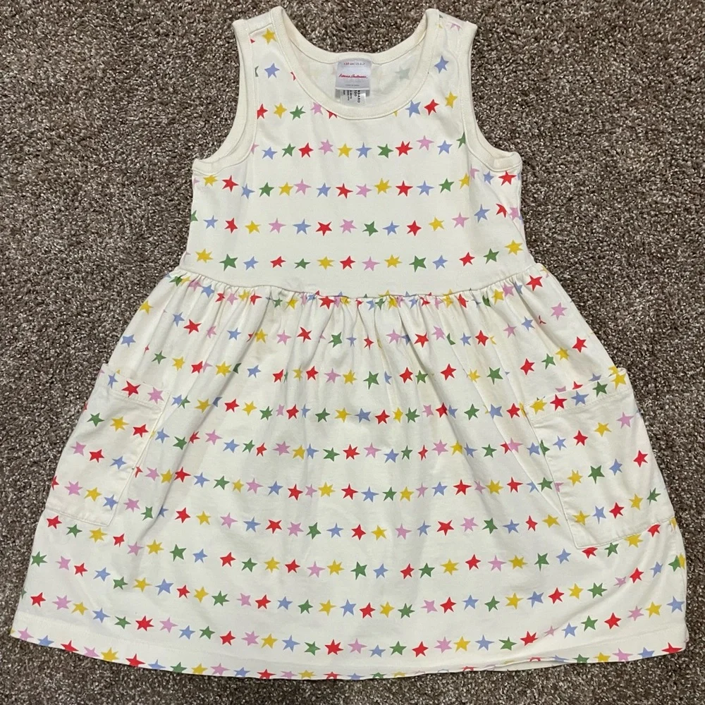 EUC Hanna Andersson Sleeveless Playground Dress w/ Pockets size 6-7 - Picture 3 of 8